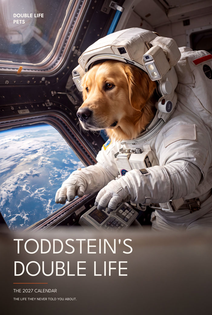 Printed 2027 Double Life Pets calendar — full cover