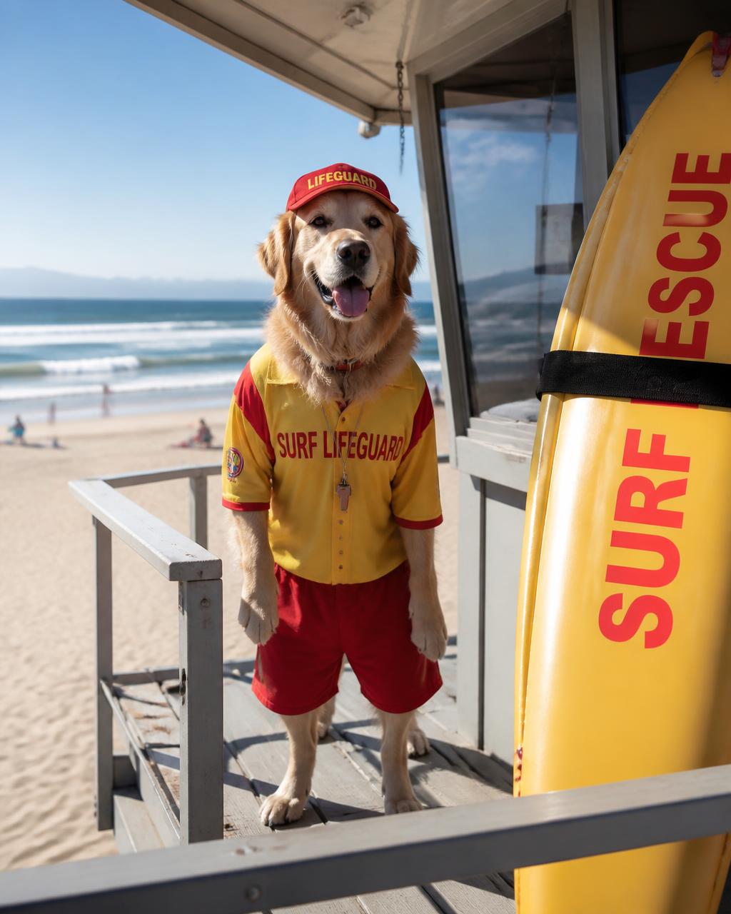 A pet as a lifeguard